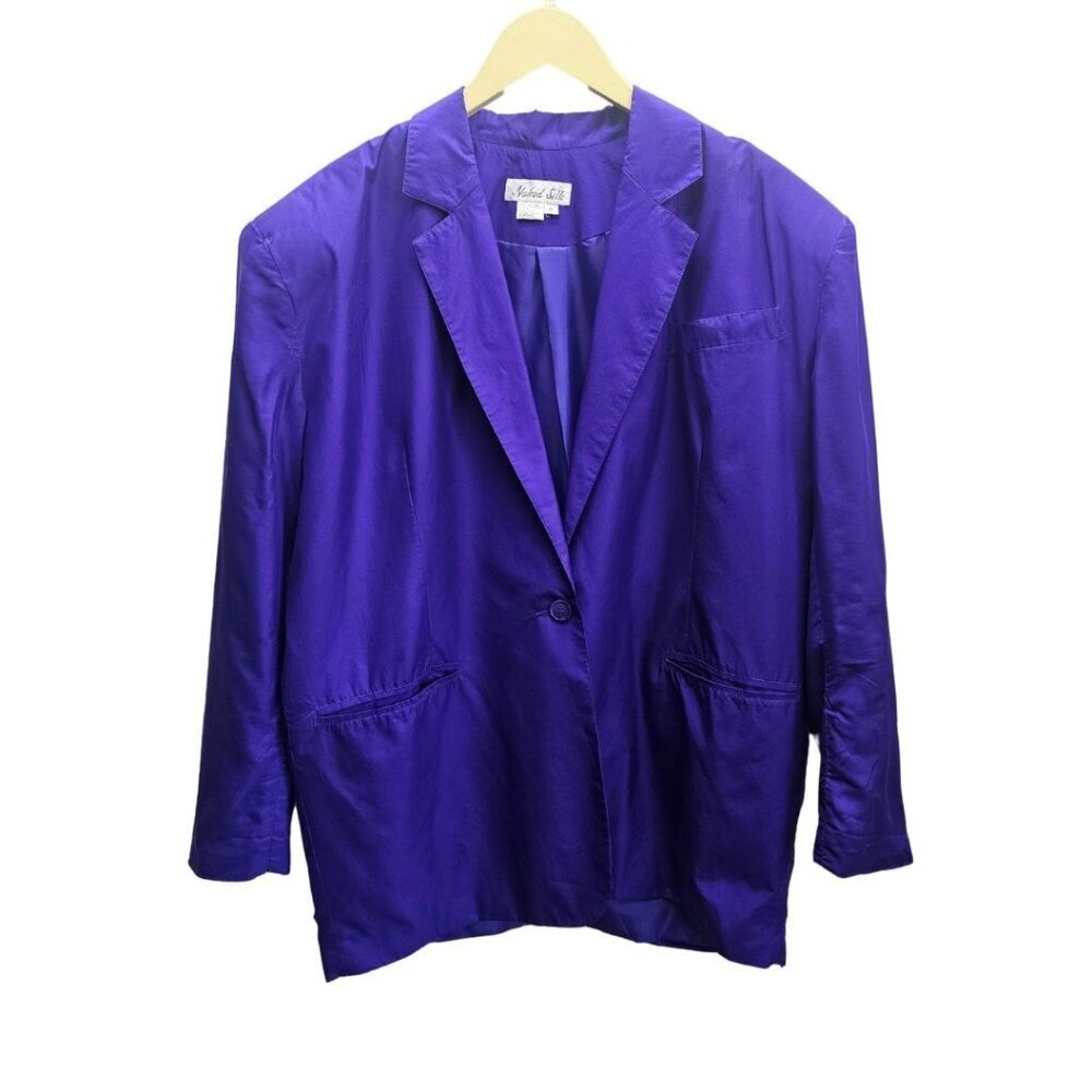 Naked Silk Vintage Purple Retro Blazer XL